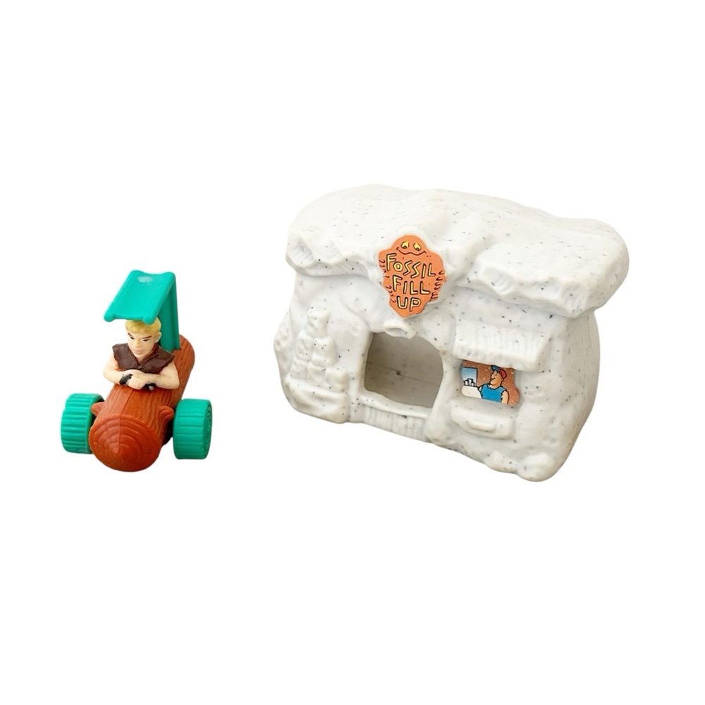 Vintage 90’s Flinstones McDonald's Stone Age Car & Garage ~no door~ (for parts)